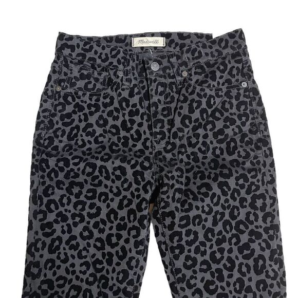 NWT Madewell Flocked Leopard Skinny Jeans U1D122 - Picture 4 of 11